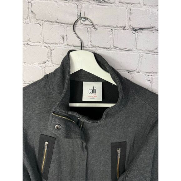 Cabi Carol Modern Full Mesh Paneled Jacket gray and black Medium - Picture 5 of 10